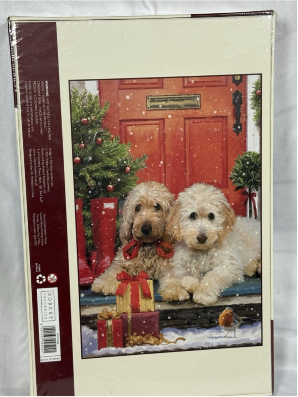 Robert Frederick 1000 Pc Christmas Dog Puzzle 75x55cm Goldendoodle Lab Sealed - Picture 4 of 5